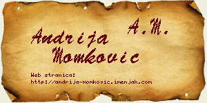 Andrija Momković vizit kartica